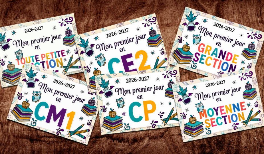 affiches mon premier jour rentrée école 2026