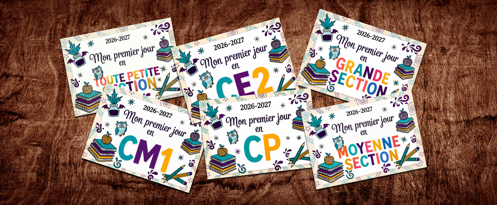 affiches mon premier jour rentrée école 2026